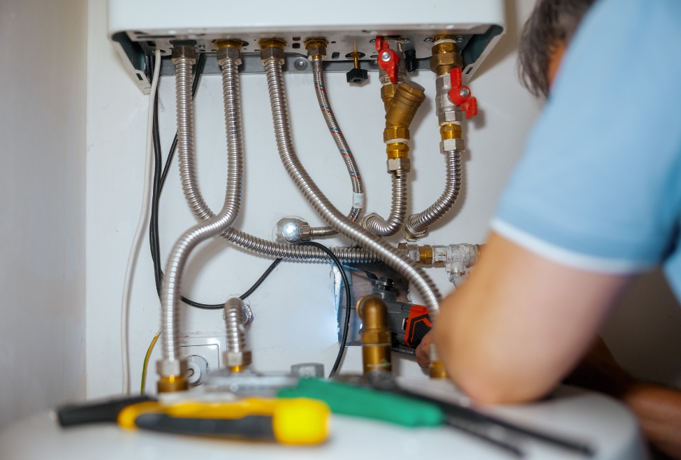 A residential water heater, illustrating common issues related to why is my water heater not working, including no hot water, leaking, or strange noises, with professional water heater repair services by Neighborhood Plumbing. Reach out to us now for help with why is my water heater not working, water heater not heating, water heater broken, water heater repair, water heater replacement, water heater leaking, water heater maintenance, tankless water heater not working, gas water heater issues, electric water heater problems, water heater repair near me, water heater installation near me, hot water heater troubleshooting, water heater not producing hot water, water heater temperature problems, residential water heater service, emergency water heater repair, water heater repair services, water heater technician near me, water heater company near me, water heater troubleshooting tips, water heater repair cost, water heater repair and maintenance, professional water heater repair.